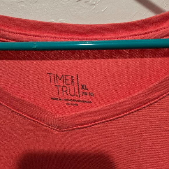 Bundle of 3 Time and Tru T-Shirts | Size L | Green, Pink & Salmon - Picture 5 of 9